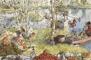 Carl Larsson The Crayfish Season Opens oil on canvas